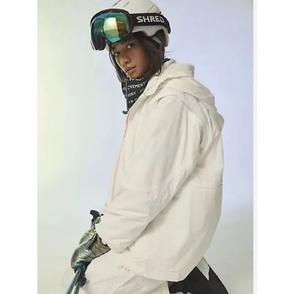 Free People Movement by Free People White Shred It 5-in-1 ski Jacket